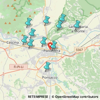 Mappa Via Alessandro Manzoni, 56025 Pontedera PI, Italia (3.88545)