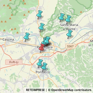 Mappa Via P. D. Guerrazzi, 56025 Pontedera PI, Italia (3.10231)