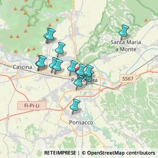 Mappa Via Sacco e Vanzetti, 56025 Pontedera PI, Italia (3.14143)