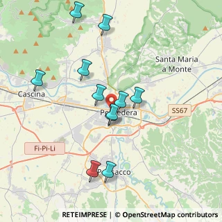 Mappa Via Sacco e Vanzetti, 56025 Pontedera PI, Italia (3.73636)