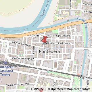 Mappa Via Aurelio Saffi, 9, 56025 Pontedera, Pisa (Toscana)