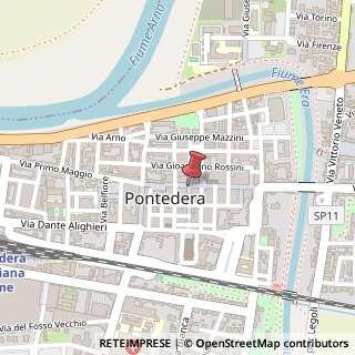 Mappa Via Felice Lotti,  3, 56025 Pontedera, Pisa (Toscana)