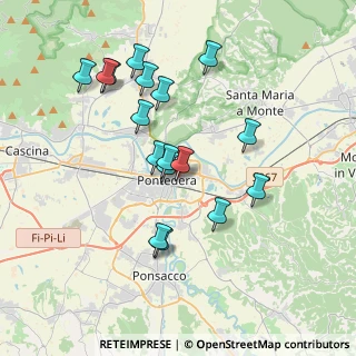Mappa Viale Italia, 56025 Pontedera PI, Italia (3.60412)