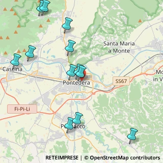 Mappa Viale Italia, 56025 Pontedera PI, Italia (5.07583)