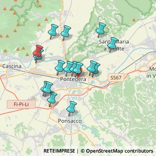 Mappa Viale Italia, 56025 Pontedera PI, Italia (3.4625)