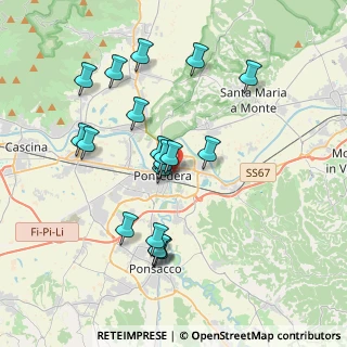 Mappa Viale Italia, 56025 Pontedera PI, Italia (3.64211)