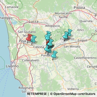 Mappa Via Domenico Guerrazzi, 56025 Pontedera PI, Italia (7.55)