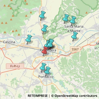 Mappa Via Domenico Guerrazzi, 56025 Pontedera PI, Italia (3.07462)