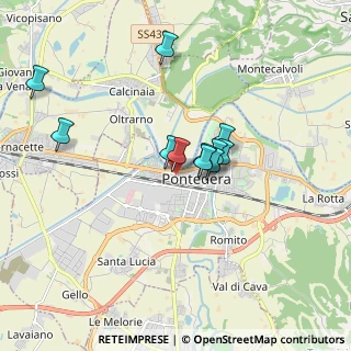 Mappa Via Giosuè Carducci, 56025 Pontedera PI, Italia (1.39455)
