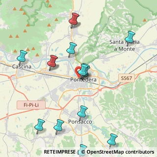 Mappa Via Giosuè Carducci, 56025 Pontedera PI, Italia (4.83467)