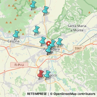 Mappa Via Giosuè Carducci, 56025 Pontedera PI, Italia (3.75091)