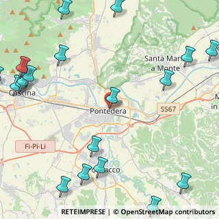 Mappa Via Gioacchino Rossini, 56025 Pontedera PI, Italia (7.0535)