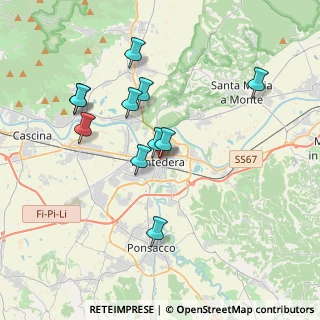 Mappa Via Gioacchino Rossini, 56025 Pontedera PI, Italia (3.59)