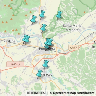 Mappa Via Montanara, 56025 Pontedera PI, Italia (3.28833)