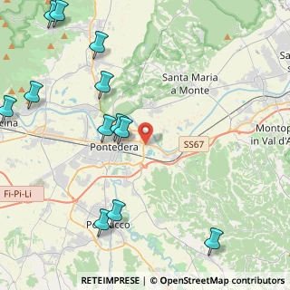 Mappa Via di Tavella, 56025 Pontedera PI, Italia (5.8475)