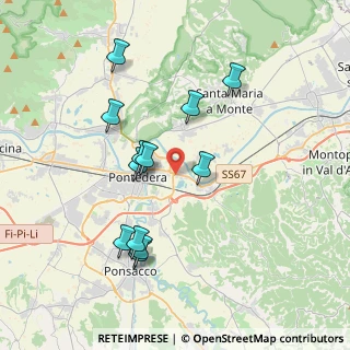 Mappa Via di Tavella, 56025 Pontedera PI, Italia (3.73167)