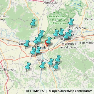 Mappa Via di Tavella, 56025 Pontedera PI, Italia (6.84579)