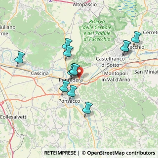 Mappa Via di Tavella, 56025 Pontedera PI, Italia (7.2275)