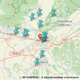 Mappa Piazza Vittime dei Lager Nazisti, 56025 Pontedera PI, Italia (3.35615)