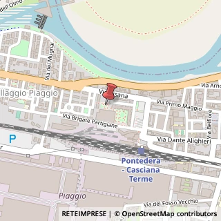 Mappa Piazza Mario Naldini, 30, 56025 Pontedera, Pisa (Toscana)