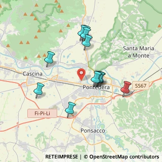 Mappa Via Salvo D'Acquisto, 56025 Pontedera PI, Italia (3.46167)
