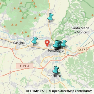 Mappa Via Salvo D'Acquisto, 56025 Pontedera PI, Italia (2.93143)