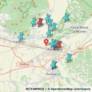 Mappa Via S.D'acquisto, 56025 Pontedera PI, Italia (3.56938)