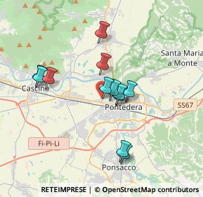 Mappa Via Maria Enriquez Agnoletti, 56035 Pontedera PI, Italia (3.085)