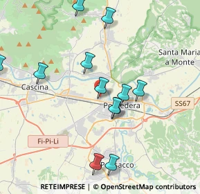 Mappa Via Maria Enriquez Agnoletti, 56035 Pontedera PI, Italia (4.13083)