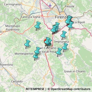 Mappa Via Benvenuto Cellini, 50026 San Casciano in Val di Pesa FI, Italia (6.68263)