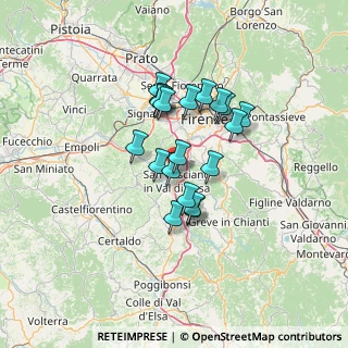 Mappa Via Benvenuto Cellini, 50026 San Casciano in Val di Pesa FI, Italia (10.3975)