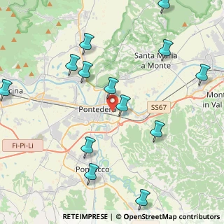 Mappa Via Luigi Longo, 56025 Pontedera PI, Italia (5.16923)