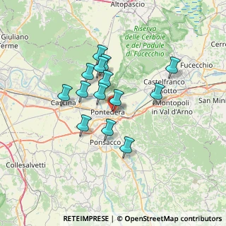 Mappa Via A. Vespucci, 56025 Pontedera PI, Italia (5.77929)