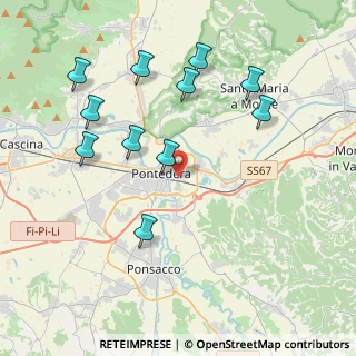 Mappa Via A. Vespucci, 56025 Pontedera PI, Italia (4.33545)