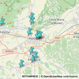 Mappa Via A. Vespucci, 56025 Pontedera PI, Italia (3.95818)