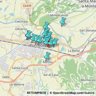 Mappa Via A. Vespucci, 56025 Pontedera PI, Italia (1.08875)
