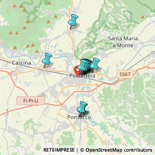 Mappa Viale Piaggio, 56025 Pontedera PI, Italia (2.13857)