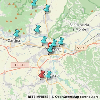 Mappa Viale Piaggio, 56025 Pontedera PI, Italia (3.73273)