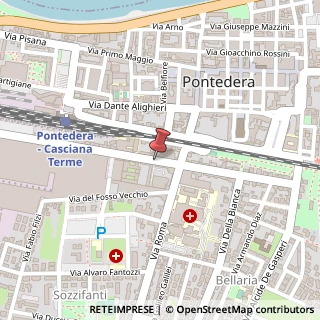 Mappa Via Piaggio R., 12, 56025 Pontedera, Pisa (Toscana)