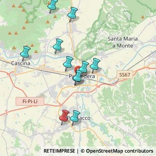 Mappa Viale Rinaldo Piaggio, 56025 Pontedera PI, Italia (3.75091)