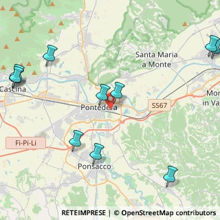 Mappa Via Benedetto Croce, 56025 Pontedera PI, Italia (6.05727)