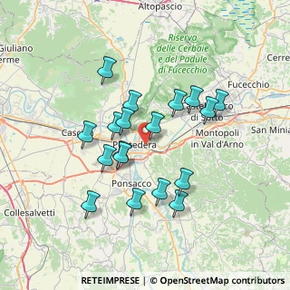 Mappa Via Giorgio Amendola, 56025 Pontedera PI, Italia (6.51333)