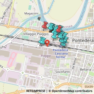 Mappa Via Piaggio R., 56025 Pontedera PI, Italia (0.3235)