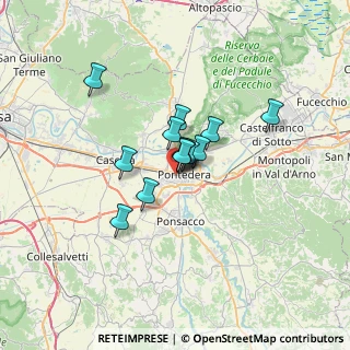 Mappa Via Piaggio R., 56025 Pontedera PI, Italia (4.22769)