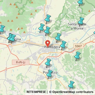 Mappa Via Piaggio R., 56025 Pontedera PI, Italia (5.92688)