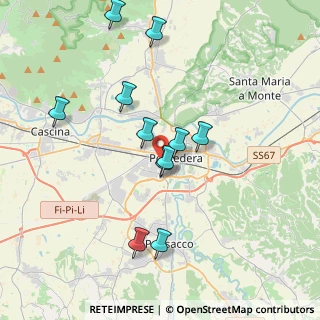 Mappa Via Piaggio R., 56025 Pontedera PI, Italia (3.68818)