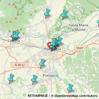 Mappa Pontedera - Casciana T., 56025 Pontedera PI, Italia (4.63875)