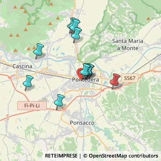 Mappa Pontedera C.T., 56025 Pontedera PI, Italia (3.39167)