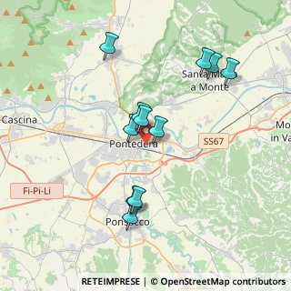 Mappa Via Enrico de Nicola, 56025 Pontedera PI, Italia (3.64091)