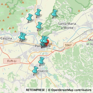 Mappa Via Enrico de Nicola, 56025 Pontedera PI, Italia (3.64417)